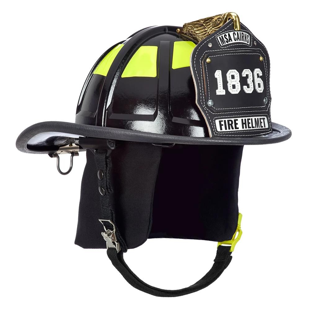 Casco de bombero MSA Cairns 1836 tradicional de composite