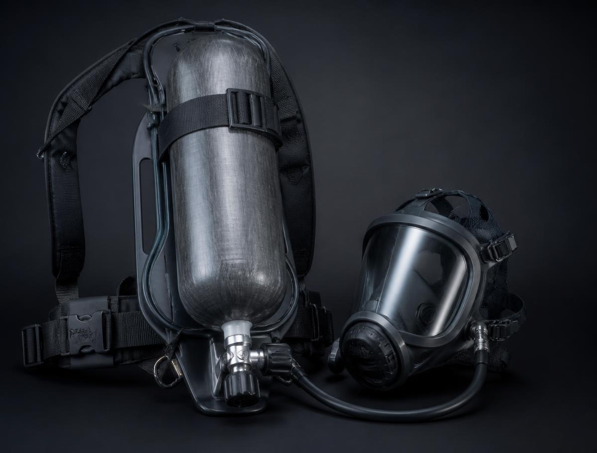 Equipo autónomo de respiración con máscara facial completa